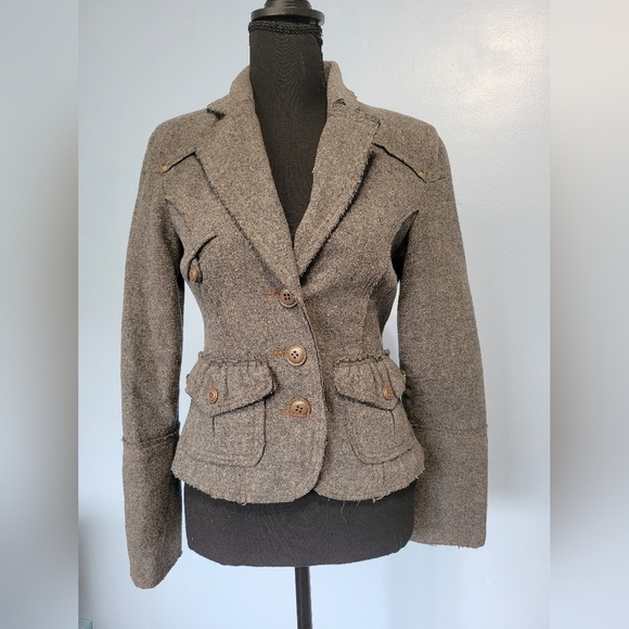 Armor Jeans Wool Blend Y2K Blazer Grey XS - Picture 1 of 10